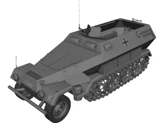 SdKfz 251/1 Hanomag 3D Model preview