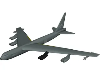 Boeing B-52 Stratofortress 3D Model preview