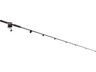 Penn Deep Sea Fishing Rod Reel Combo 3D Model preview