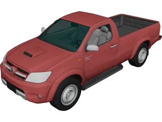 Toyota Hilux Regular Cab 3D Model preview