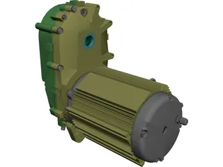 EV Drivetrain Azure 3D Model preview