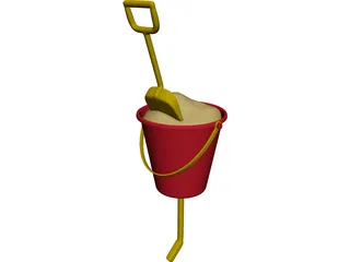 Sand Bucket 3D Model preview