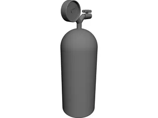 Nitrous Oxide Cilinder 3D Model preview