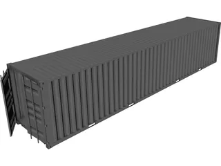 Shipping Container 40x08x08 3D Model preview