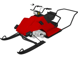 Snowmobile 3D Model preview
