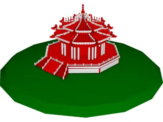 Chinese Building 3D Model preview
