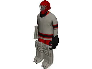 Hockey Goalie 3D Model preview