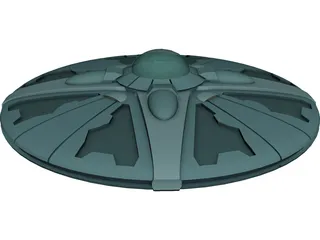 UFO Invader 3D Model preview