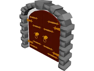 Archway Door 3D Model preview