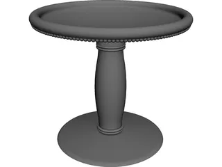 Ornamental Bird Bath 3D Model preview