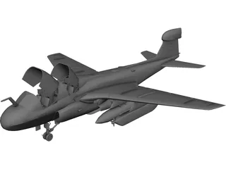 Grumman EA-6B Prowler 3D Model preview