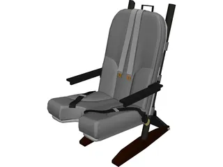 Pilot Seat 3D Model preview