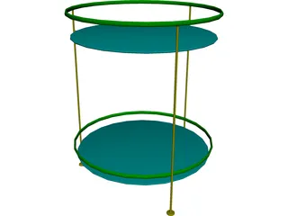 Table Glass Top 3D Model preview