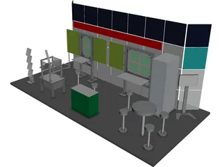 Trade Show Booth 3D Model preview
