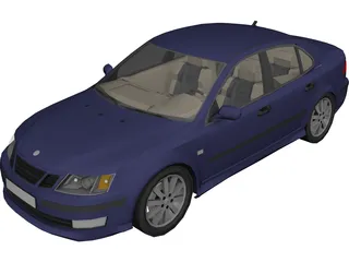 SAAB 9-3 3D Model preview