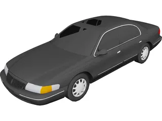 Lincoln Continental (1997) 3D Model preview