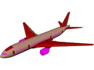 Boeing 777 3D Model preview