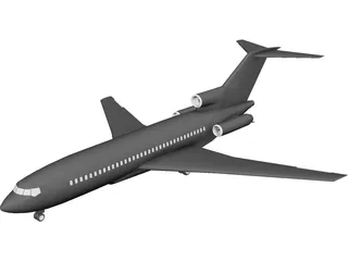 Boeing 727-200 3D Model preview