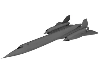 Lockheed SR-71 Blackbird 3D Model preview