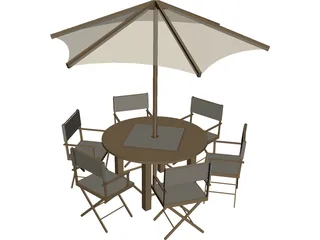 Mesa Teka 3D Model preview