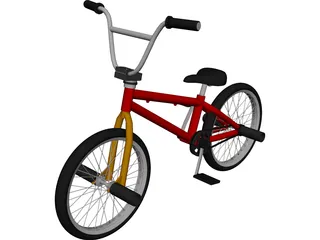 BMX Flame Bike 3D Model preview