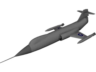 Lockheed F-104 Starfighter 3D Model preview
