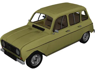 Renault 4 3D Model preview