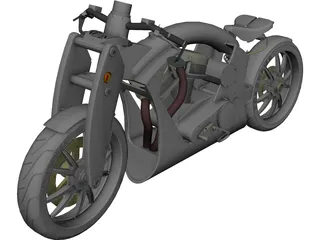 Motorcycle Yokohama 3D Model preview