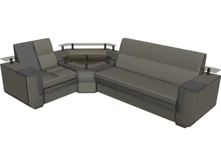 Sofa Liverpool 3D Model preview