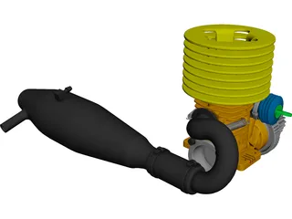 RC Engine 3D Model preview