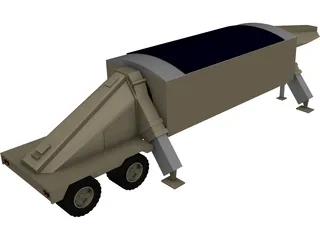 THAAD Radar 3D Model preview