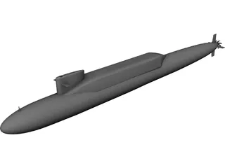 Jin class Missile Submairne 3D Model preview