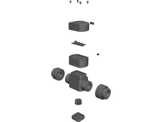 Flow Sensor 3D Model preview