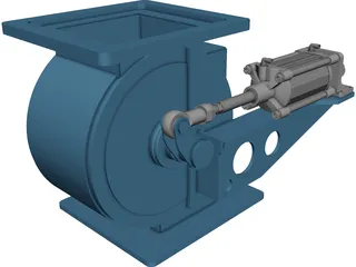 Silo Discharge Valve 3D Model preview