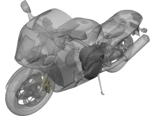 Suzuki Hayabusa 3D Model preview