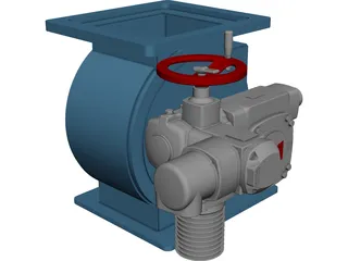 Silo Flow Control Valve 3D Model preview
