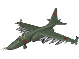 Sukhoi Su-25 Frogfoot 3D Model preview
