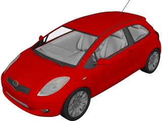 Toyota Yaris 3D Model preview
