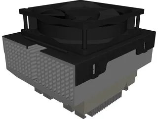 Peltier Junction Cooling 3D Model preview