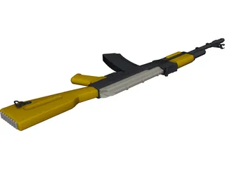 AK-47 Assault Rifle 3D Model preview