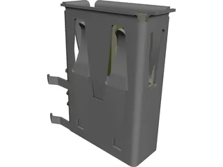 Female USB Connector 3D Model preview