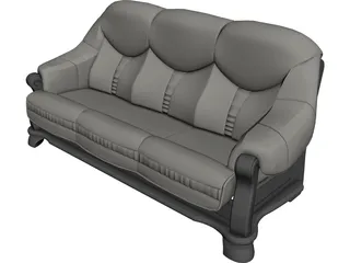 Sofa Leather 3D Model preview