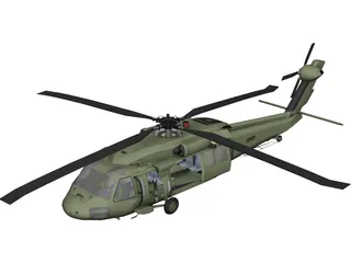 Sikorsky UH-60 Black Hawk 3D Model preview