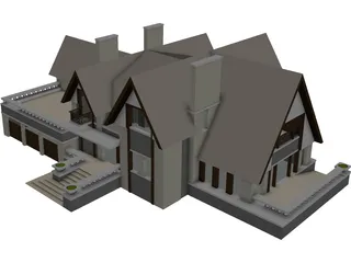 Victorian (Tudor) Style Cottadge 3D Model preview
