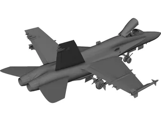 F-18 Hornet 3D Model preview