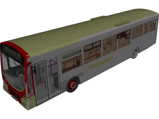 Volvo City Bus 3D Model preview