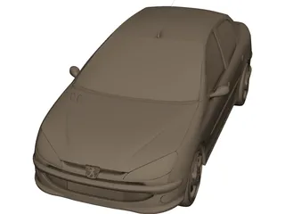 Peugeot 206 HDI Sedan 3D Model preview