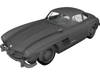 Mercedes-Benz 300SL (1954) 3D Model preview
