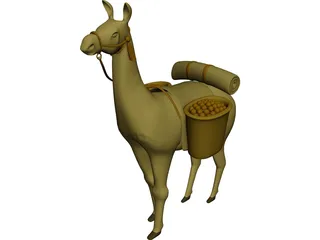 Llama 3D Model preview
