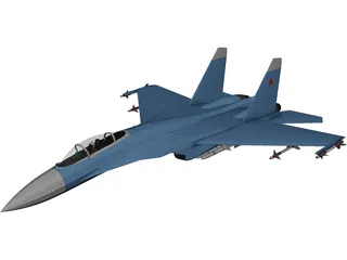 Sukhoi Su-27 Flanker 3D Model preview